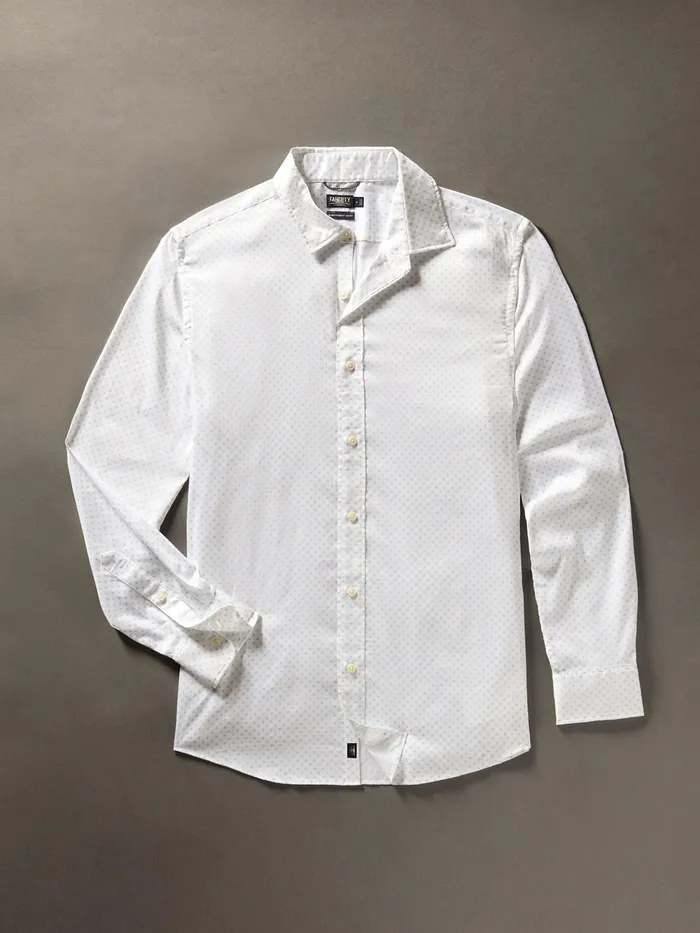 Men Shirts Faherty Movement Shirt Classic Fit Mist Sunburst