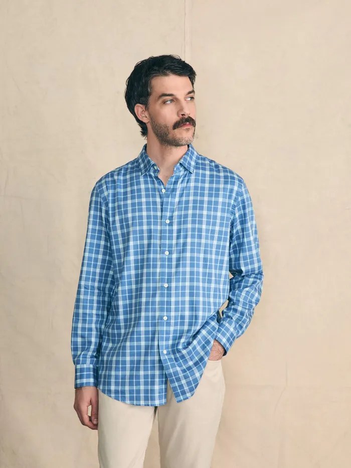 Men Shirts Faherty Movement Shirt Classic Fit York Harbour Plaid
