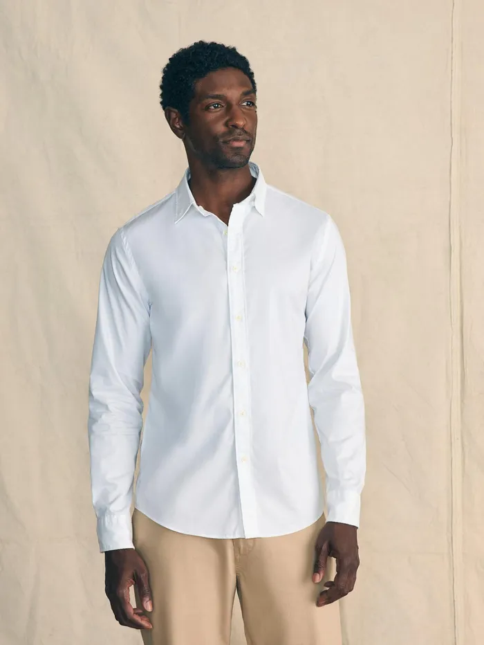 Men Shirts Faherty Movement Shirt Cloud White