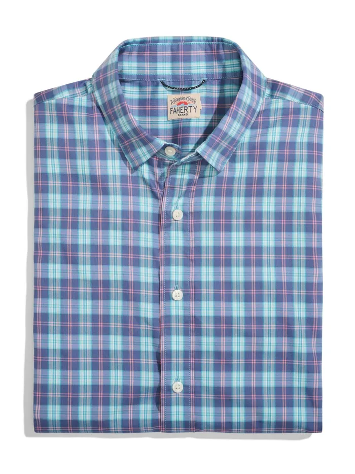 Men Shirts Faherty Movement Shirt Ocean Drive Plaid