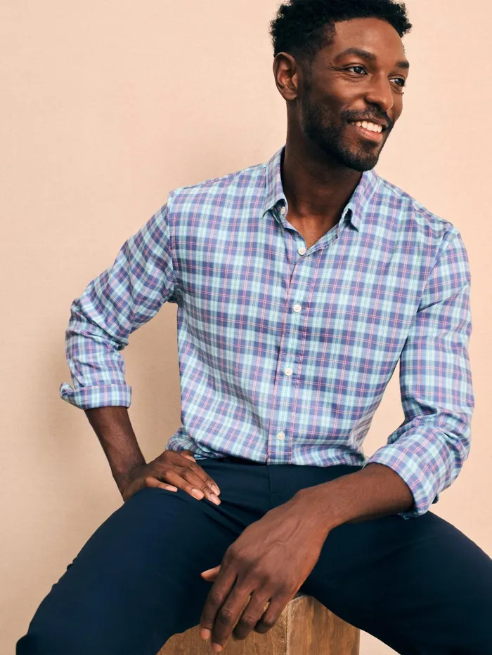 Men Shirts Faherty Movement Shirt Ocean Drive Plaid