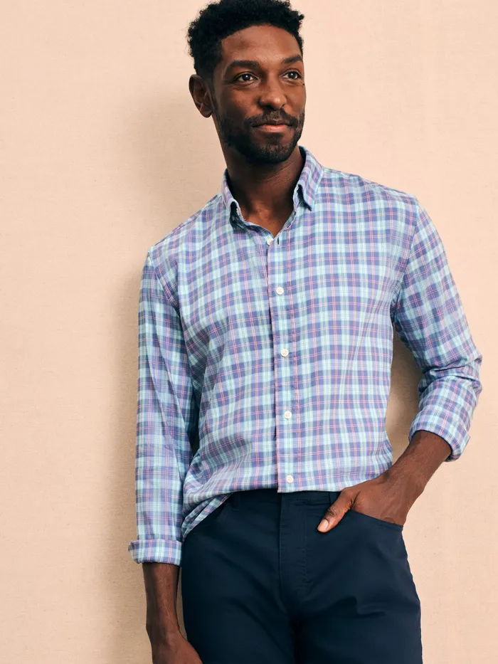 Men Shirts Faherty Movement Shirt Ocean Drive Plaid
