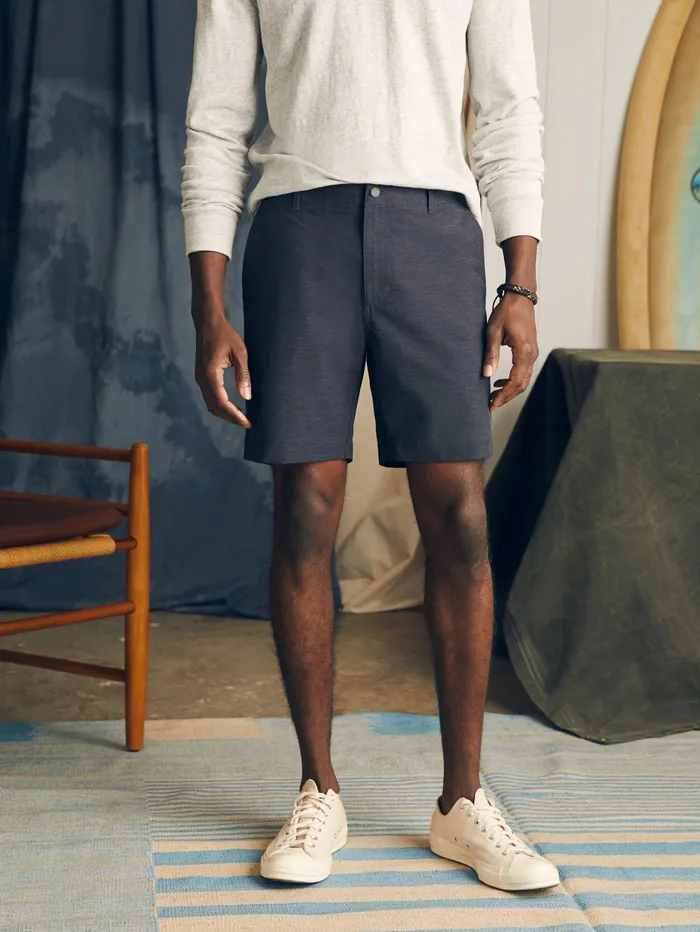 Men Shorts Faherty All Day Shorts 7quot Inseam Charcoal