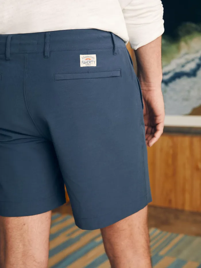 Men Shorts Faherty All Day Shorts 7quot Inseam Dark Blue Nights