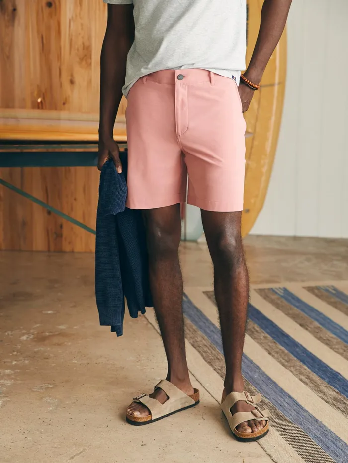 Men Shorts Faherty All Day Shorts 7quot Inseam Faded Flag