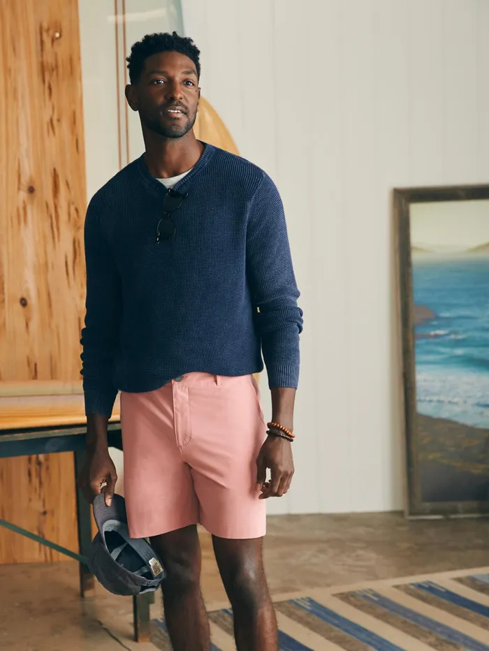 Men Shorts Faherty All Day Shorts 7quot Inseam Faded Flag