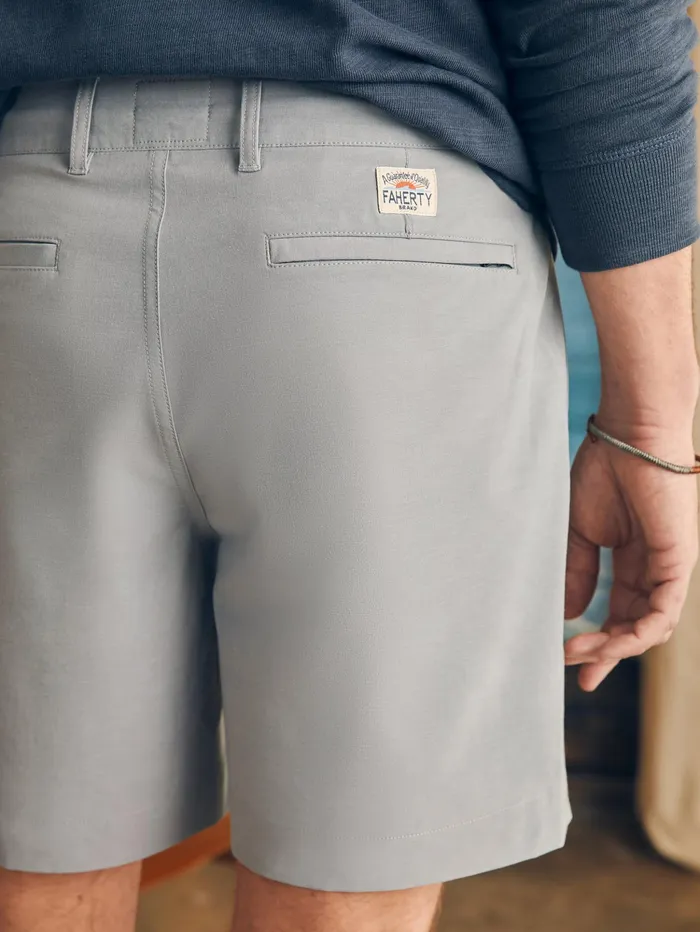 Men Shorts Faherty All Day Shorts 7quot Inseam Ice Grey Men Shorts Faherty All Day Shorts 7quot Inseam Ice Grey