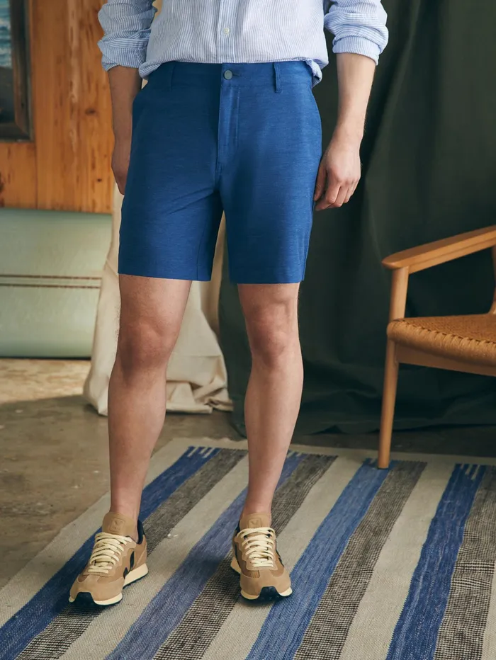 Men Shorts Faherty All Day Shorts 7quot Inseam Navy