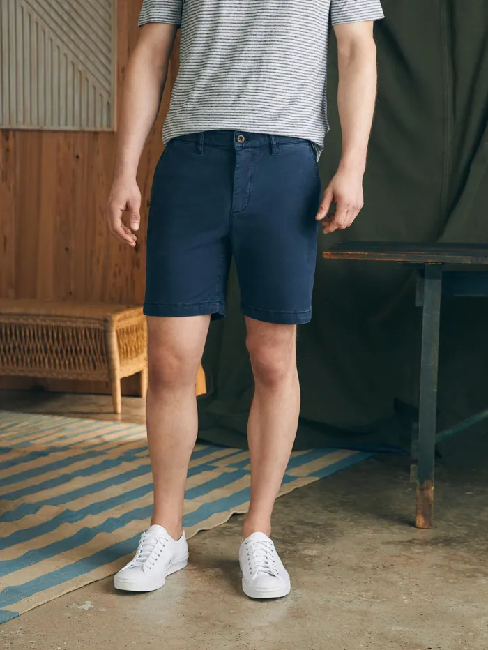Men Shorts Faherty Coastline Stretch Chino Short 8quot Inseam Blue Nights