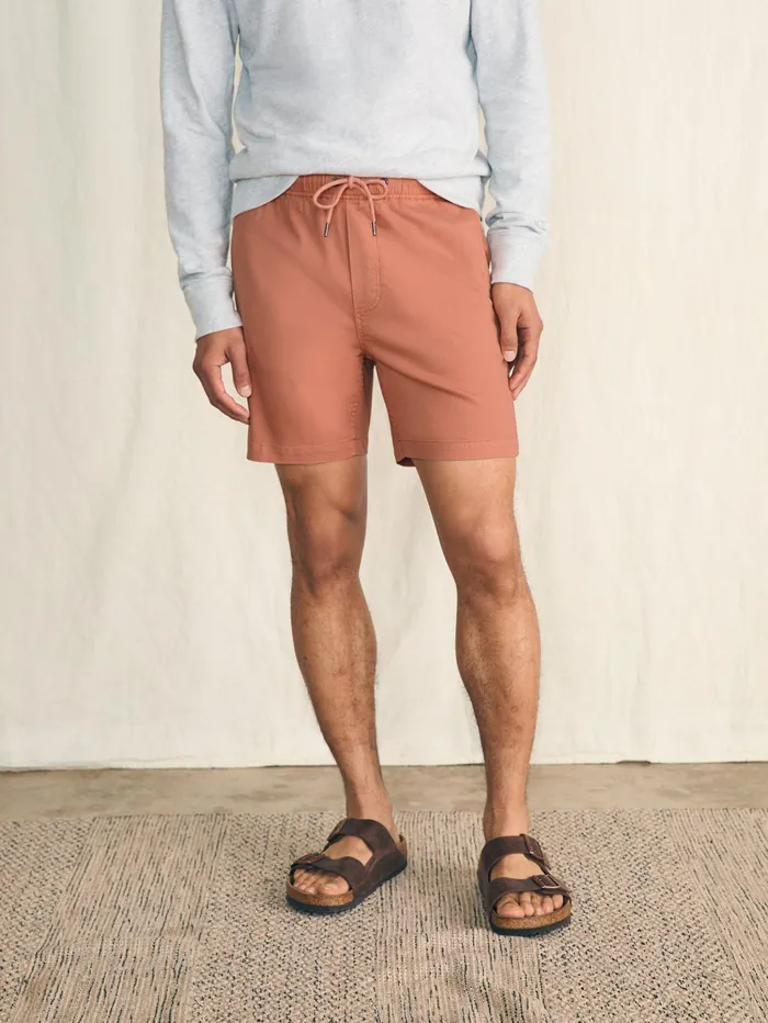 Men Shorts Faherty Essential Drawstring Short 65quot Inseam Copperhead