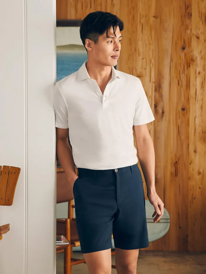 Men Shorts Faherty Movement Chino Short 8quot Inseam Navy