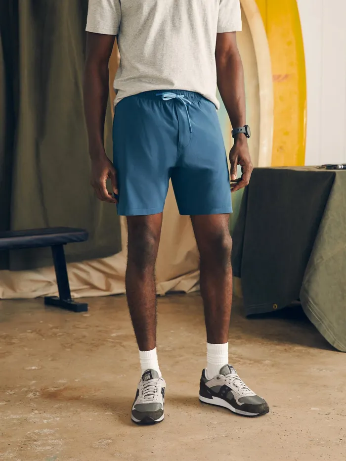 Men Shorts Faherty Shorelite Active Swim Short 7quot Inseam Offshore Storm