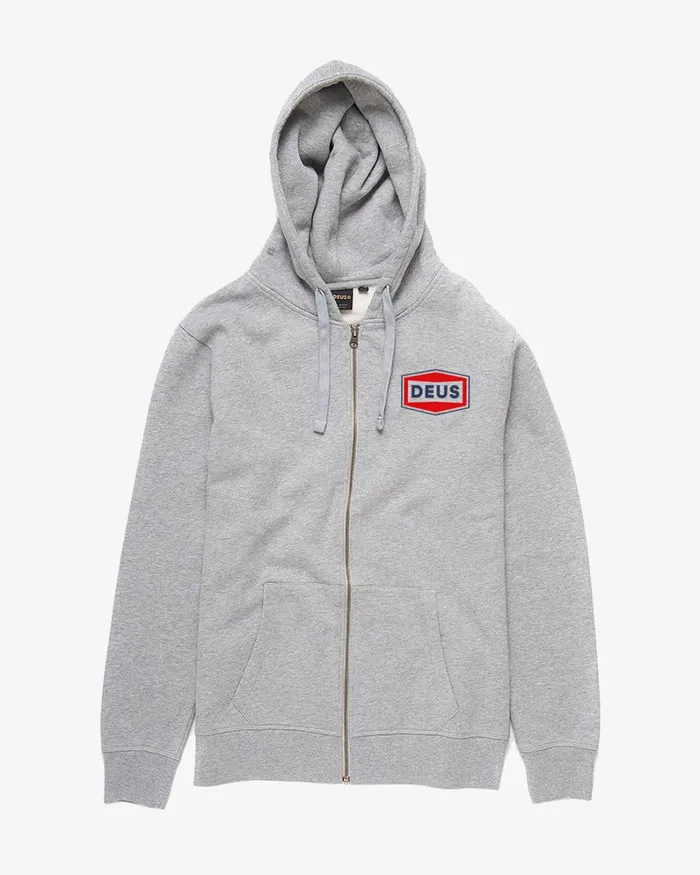 Men Speed Stix Hoodie 8211 Grey Marle Deus Ex Machina HoodiesFleece