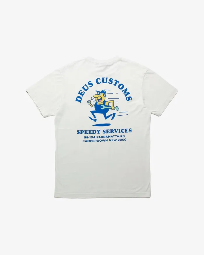 Men Speedy Tee 8211 Vintage White Deus Ex Machina Tees Men Speedy Tee 8211 Vintage White Deus Ex Machina Tees
