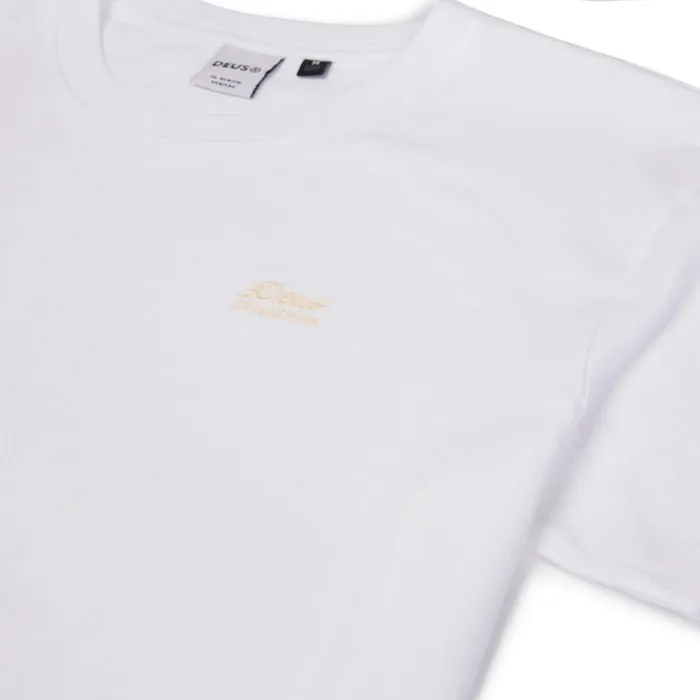 Men Standard Embroidered Tee 8211 White Deus Ex Machina Tees Men Standard Embroidered Tee 8211 White Deus Ex Machina Tees