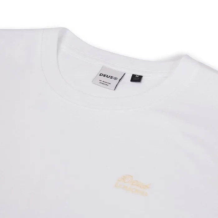 Men Standard Embroidered Tee 8211 White Deus Ex Machina Tees Men Standard Embroidered Tee 8211 White Deus Ex Machina Tees
