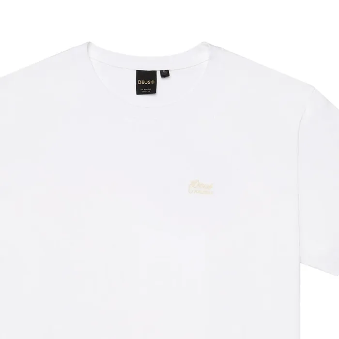 Men Standard Embroidered Tee 8211 White Deus Ex Machina Tees Men Standard Embroidered Tee 8211 White Deus Ex Machina Tees