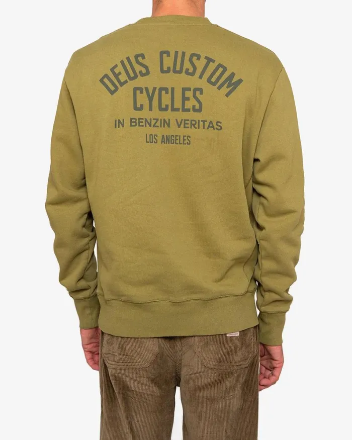 Men Sunrise Crew 8211 Olive Drab Deus Ex Machina HoodiesFleece Men Sunrise Crew 8211 Olive Drab Deus Ex Machina HoodiesFleece