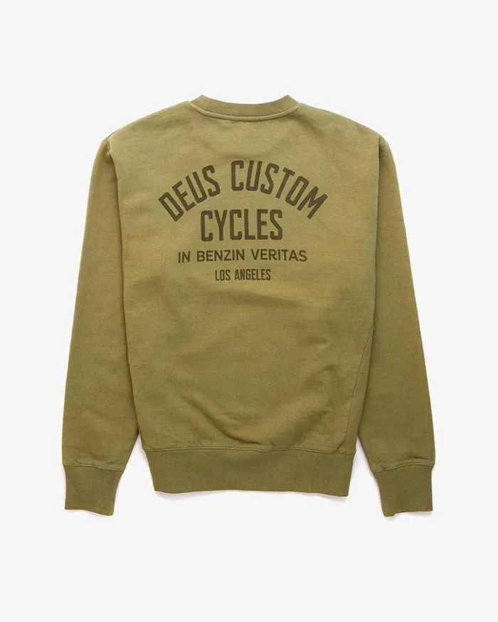 Men Sunrise Crew 8211 Olive Drab Deus Ex Machina HoodiesFleece Men Sunrise Crew 8211 Olive Drab Deus Ex Machina HoodiesFleece
