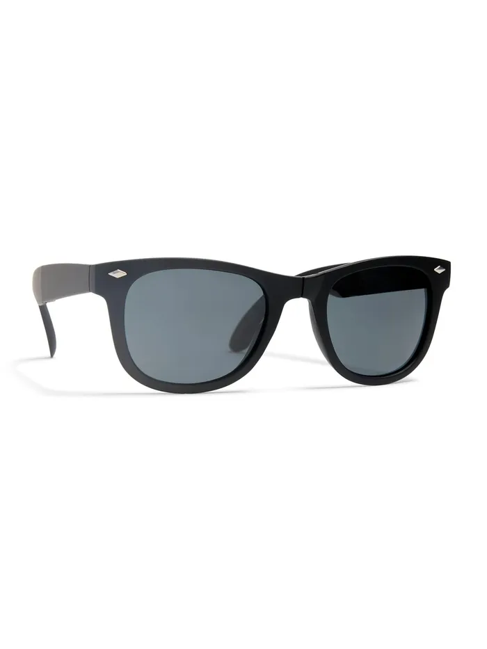 Men Swim Faherty All Day Foldable Sunglasses Rubberized Black