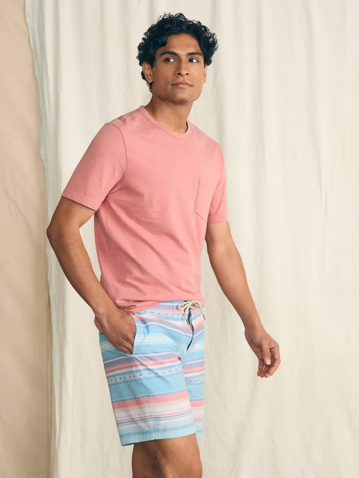 Men Swim Faherty Sunwashed Boardshort Island Sunrise