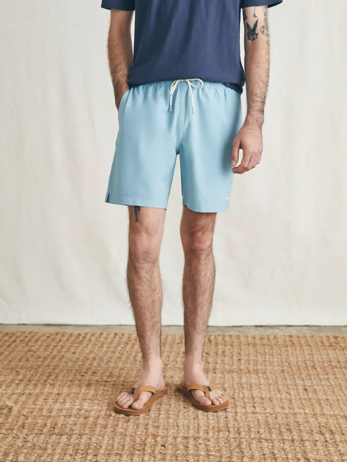 Men Swim Faherty Sunwashed Trunk Patina Pool