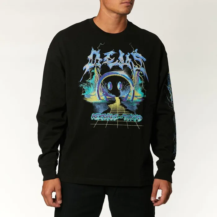 Men Sympathy Long Sleeve Tee 8211 Phantom Black Deus Ex Machina Tees Men Sympathy Long Sleeve Tee 8211 Phantom Black Deus Ex Machina Tees
