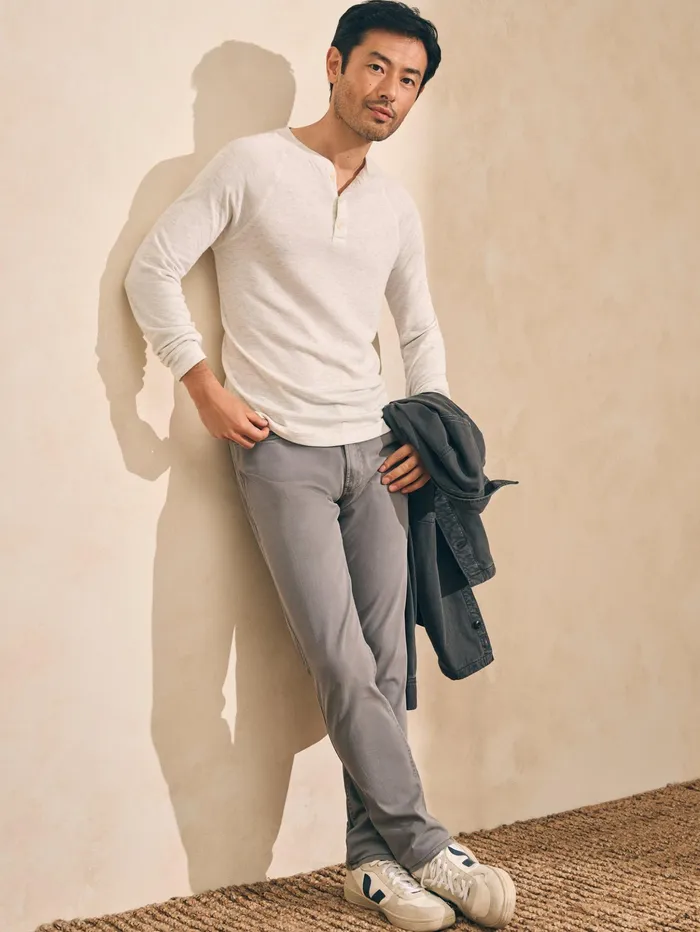 Men TShirts and Henleys Faherty Cloud Cotton LongSleeve Henley Tall Ivory Heather Men TShirts and Henleys Faherty Cloud Cotton LongSleeve Henley Tall Ivory Heather