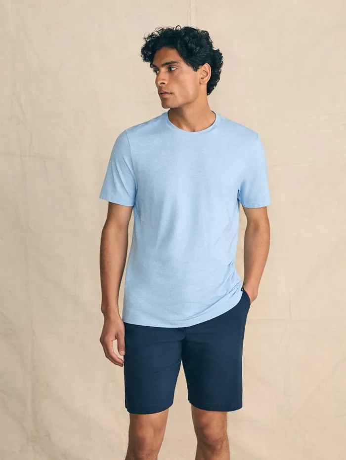 Men TShirts and Henleys Faherty Movement ShortSleeve TShirt Cardiff Blue Heather
