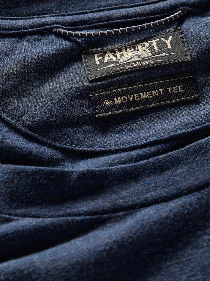 Men TShirts and Henleys Faherty Movement ShortSleeve TShirt Great Falls Heather