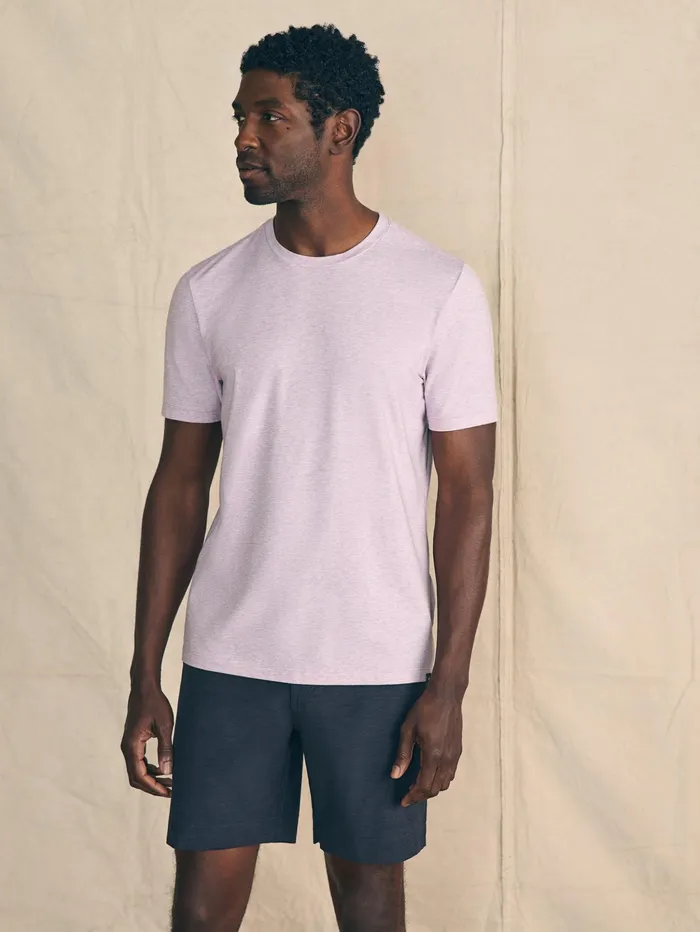 Men TShirts and Henleys Faherty Movement ShortSleeve TShirt Lavender Heather