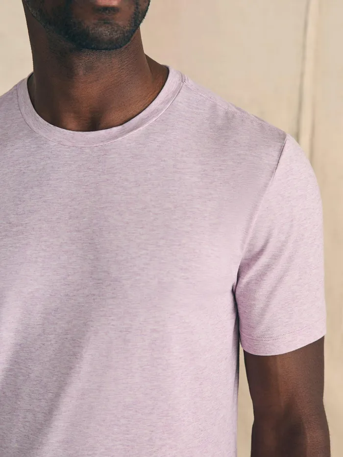 Men TShirts and Henleys Faherty Movement ShortSleeve TShirt Lavender Heather