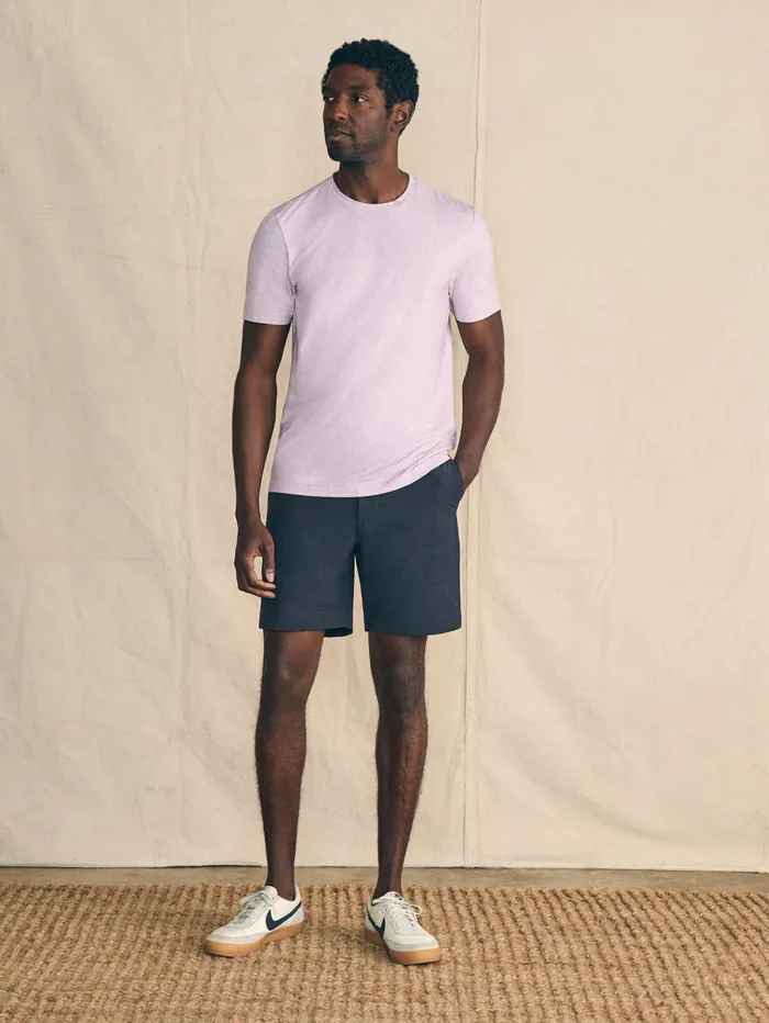 Men TShirts and Henleys Faherty Movement ShortSleeve TShirt Lavender Heather
