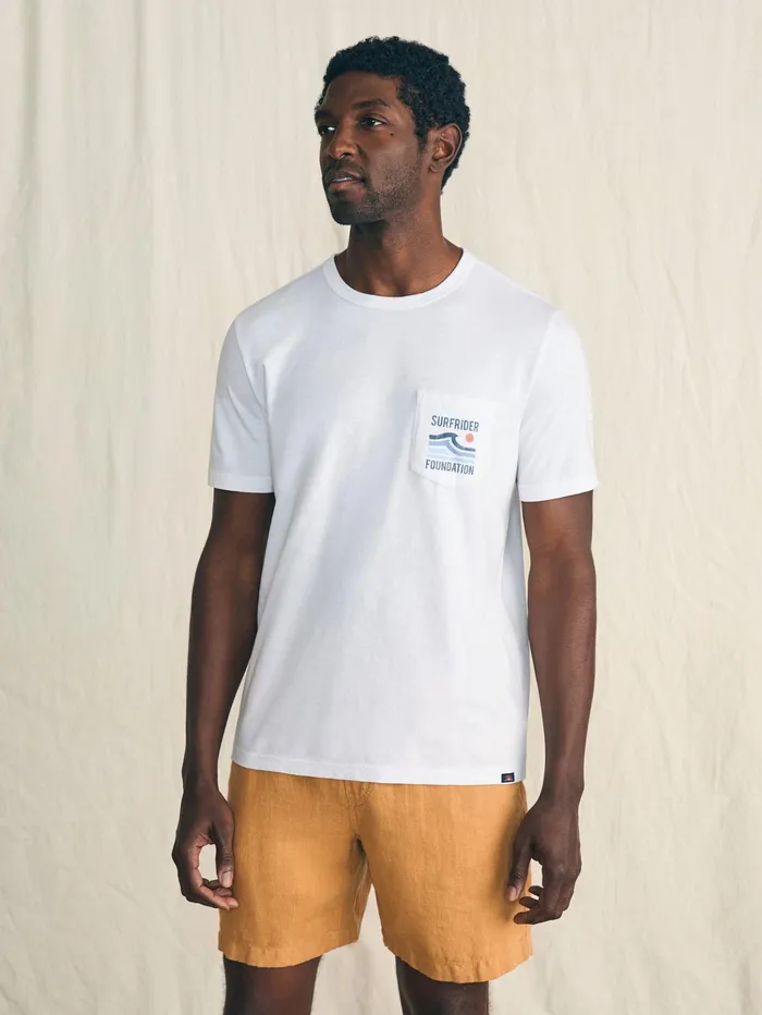 Men TShirts and Henleys Faherty ShortSleeve Surfrider Sunwashed Pocket Tee White Men TShirts and Henleys Faherty ShortSleeve Surfrider Sunwashed Pocket Tee White
