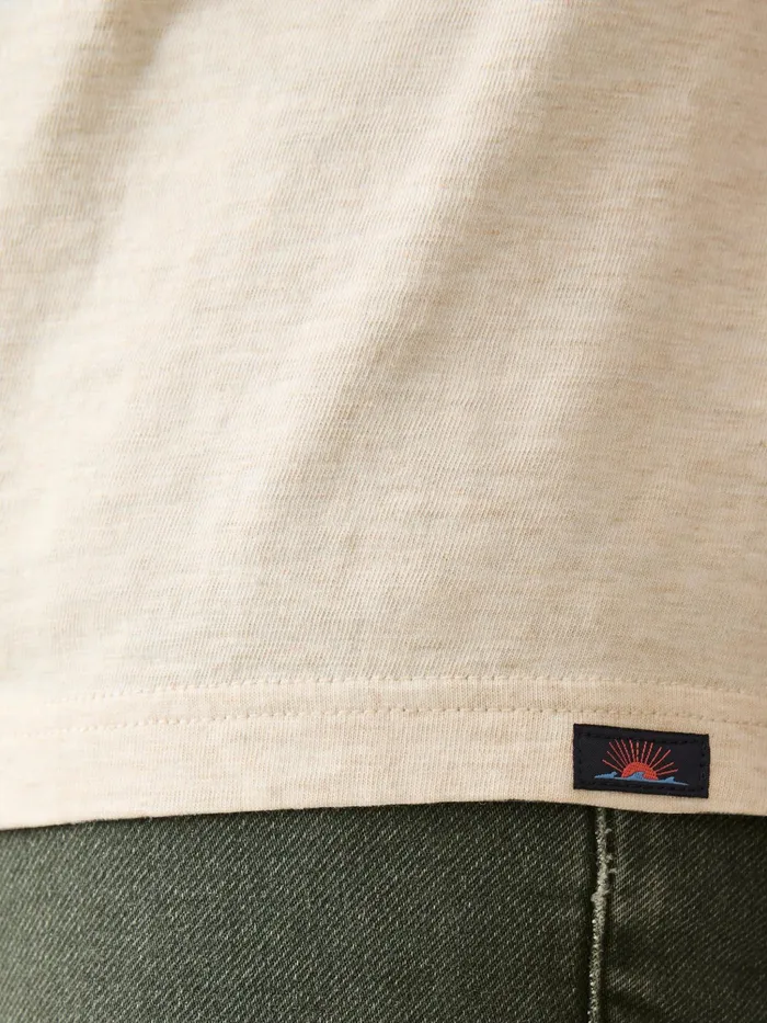 Men TShirts and Henleys Faherty Sunwashed Pocket Tee Arctic Frost Heather