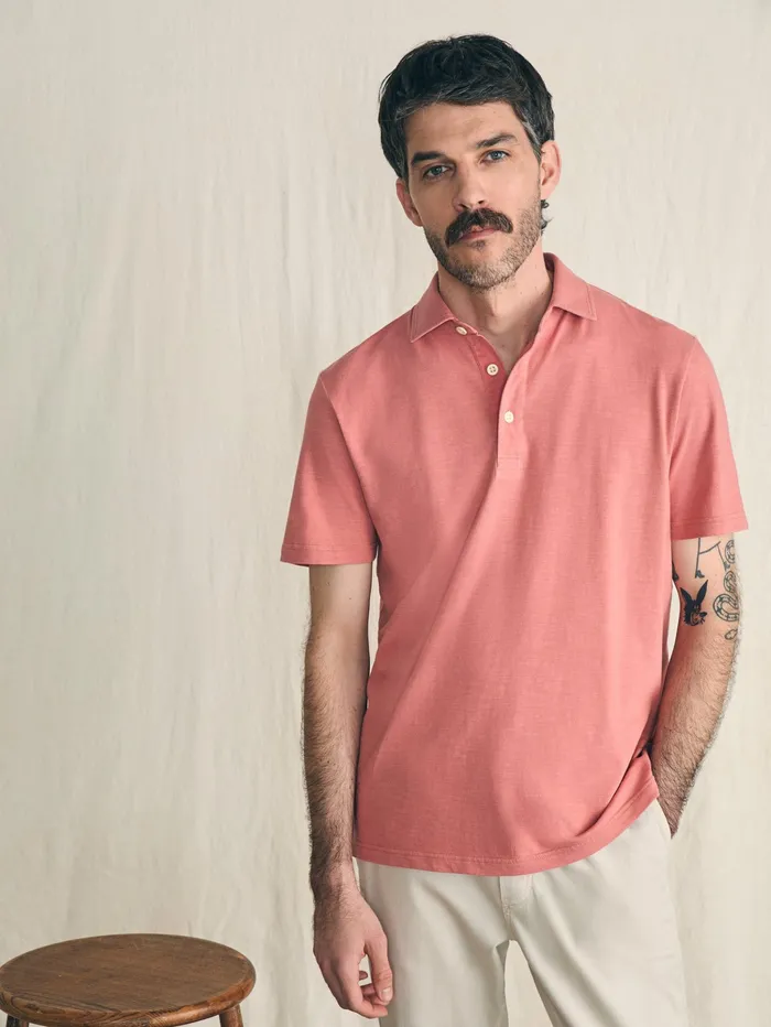 Men TShirts and Henleys Faherty Sunwashed TShirt Polo Faded Flag