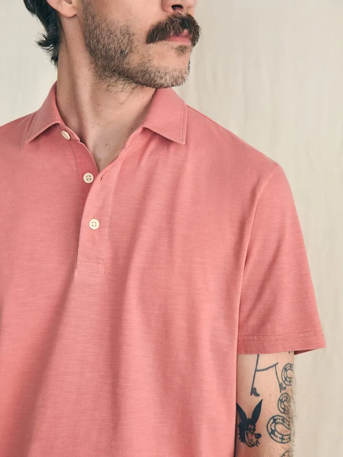 Men TShirts and Henleys Faherty Sunwashed TShirt Polo Faded Flag