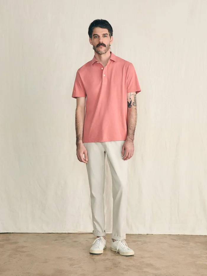 Men TShirts and Henleys Faherty Sunwashed TShirt Polo Faded Flag