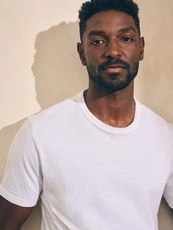 Men TShirts and Henleys Faherty Sunwashed Tee Tall White