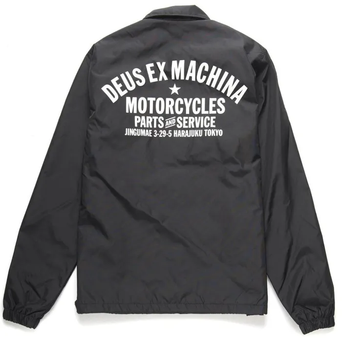 Men Tokyo Coach Jacket 8211 Black Deus Ex Machina Jackets Men Tokyo Coach Jacket 8211 Black Deus Ex Machina Jackets