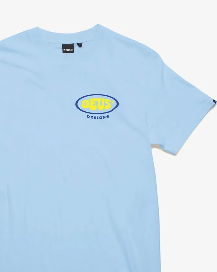Men Topanga Recycled Tee 8211 Bell Blue Deus Ex Machina Tees Men Topanga Recycled Tee 8211 Bell Blue Deus Ex Machina Tees