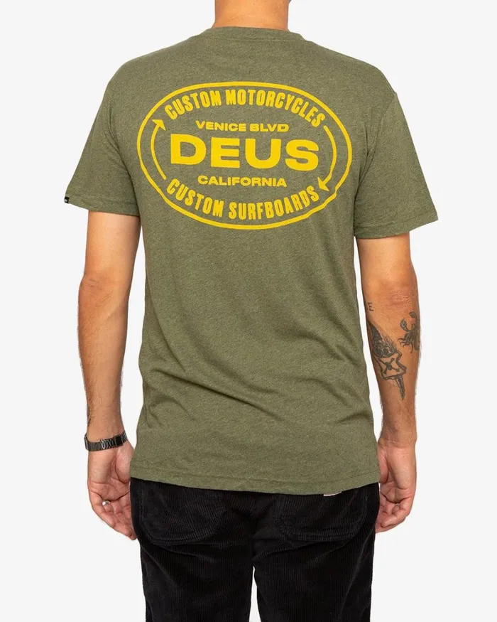 Men Turbulane Tee 8211 Leaf Marle Deus Ex Machina Tees Men Turbulane Tee 8211 Leaf Marle Deus Ex Machina Tees