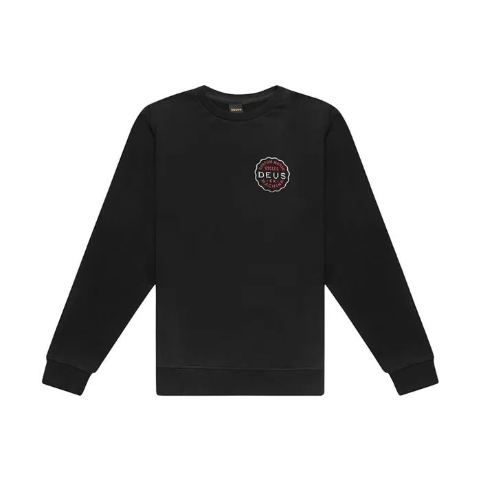 Men Venice Address Crew 8211 Black Deus Ex Machina HoodiesFleece Men Venice Address Crew 8211 Black Deus Ex Machina HoodiesFleece