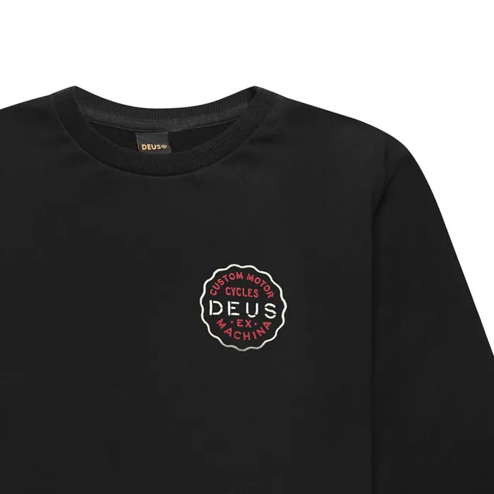Men Venice Address Crew 8211 Black Deus Ex Machina HoodiesFleece Men Venice Address Crew 8211 Black Deus Ex Machina HoodiesFleece