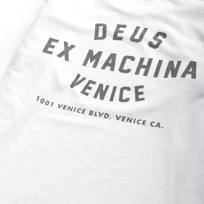 Men Venice Address Long Sleeve Tee 8211 White Deus Ex Machina Tees