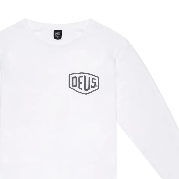 Men Venice Address Long Sleeve Tee 8211 White Deus Ex Machina Tees