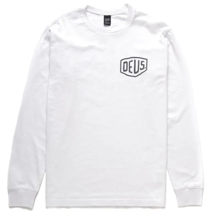 Men Venice Address Long Sleeve Tee 8211 White Deus Ex Machina Tees