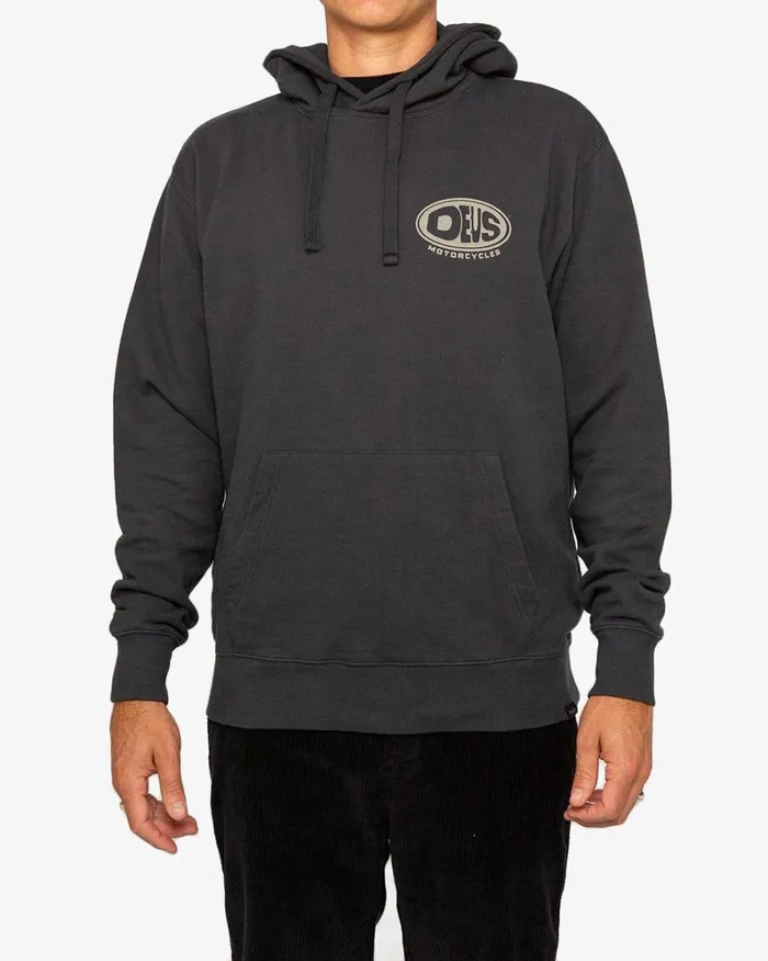 Men Wobbles Hood 8211 Phantom Black Deus Ex Machina HoodiesFleece