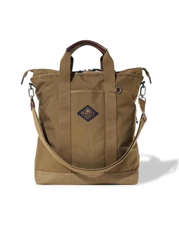 MenWomen Bags Faherty Latitude Convertible Tote Backpack Olive