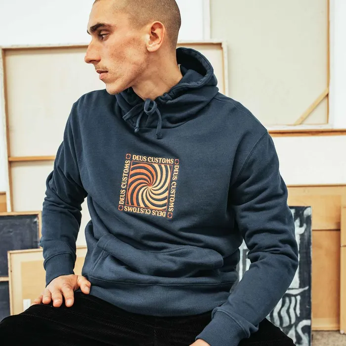 Men Yang Hoodie 8211 Moroccan Blue Deus Ex Machina HoodiesFleece Men Yang Hoodie 8211 Moroccan Blue Deus Ex Machina HoodiesFleece